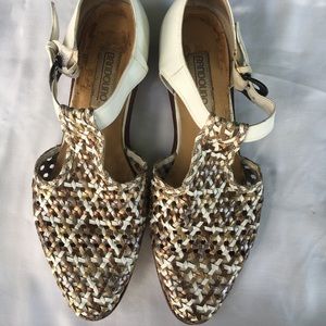 CLEAROUT 🌙 Vintage Bandouno Leather Woven Sandals